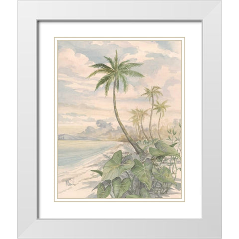 Cabana Bay II White Modern Wood Framed Art Print with Double Matting by Brent, Paul