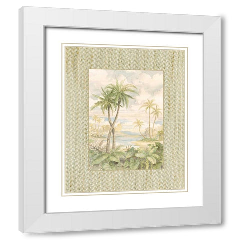 Cabana Bay I White Modern Wood Framed Art Print with Double Matting by Brent, Paul