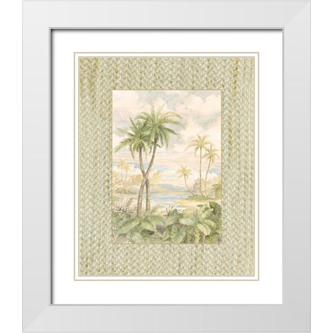 Cabana Bay I White Modern Wood Framed Art Print with Double Matting by Brent, Paul