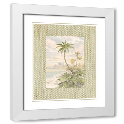 Cabana Bay II White Modern Wood Framed Art Print with Double Matting by Brent, Paul
