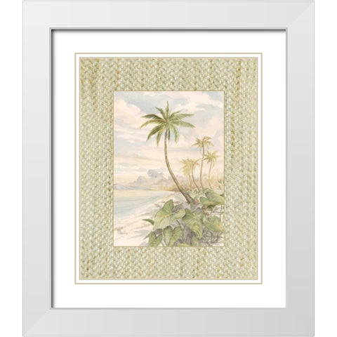 Cabana Bay II White Modern Wood Framed Art Print with Double Matting by Brent, Paul