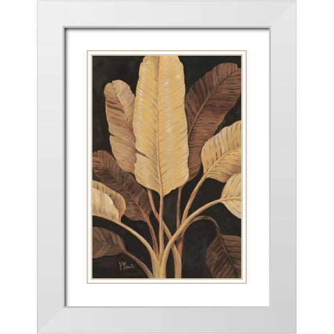 Traveller Palm White Modern Wood Framed Art Print with Double Matting by Brent, Paul