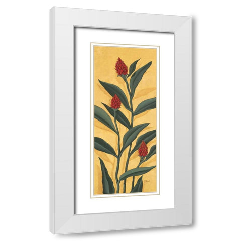 Red Ginger White Modern Wood Framed Art Print with Double Matting by Brent, Paul