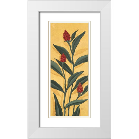 Red Ginger White Modern Wood Framed Art Print with Double Matting by Brent, Paul