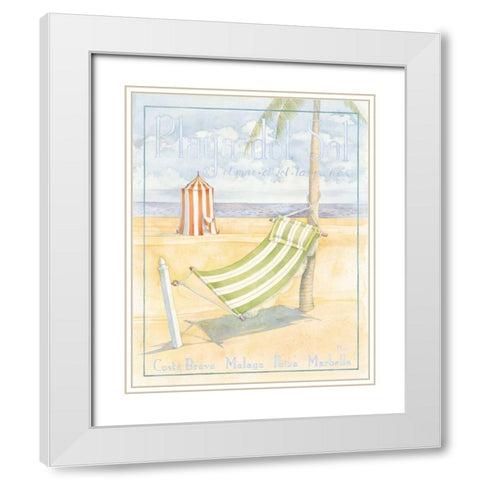 Playa Del Sol White Modern Wood Framed Art Print with Double Matting by Brent, Paul