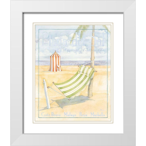 Playa Del Sol White Modern Wood Framed Art Print with Double Matting by Brent, Paul