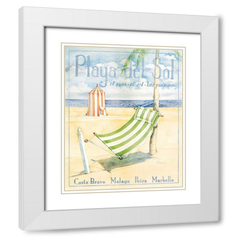 Playa del Sol White Modern Wood Framed Art Print with Double Matting by Brent, Paul