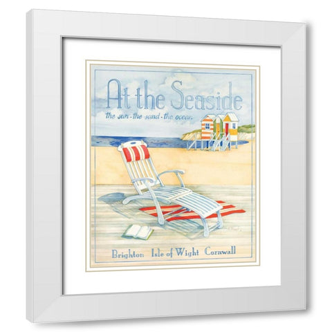 At the Seaside White Modern Wood Framed Art Print with Double Matting by Brent, Paul