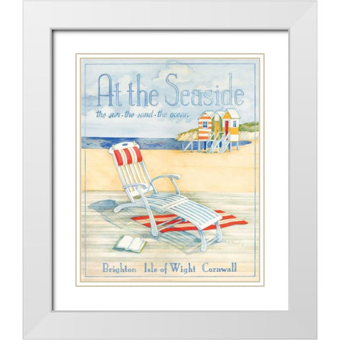 At the Seaside White Modern Wood Framed Art Print with Double Matting by Brent, Paul