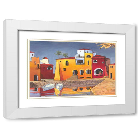 Puerto del Mar I White Modern Wood Framed Art Print with Double Matting by Brent, Paul