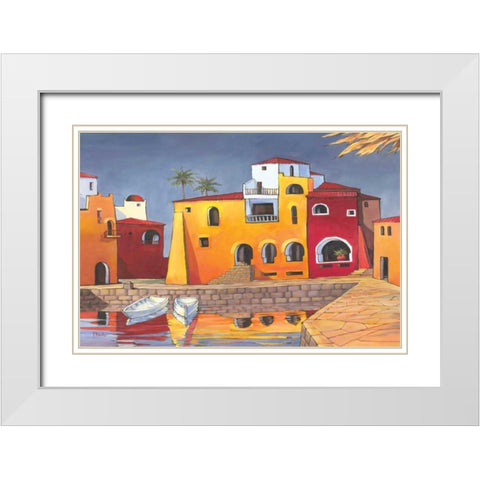Puerto del Mar I White Modern Wood Framed Art Print with Double Matting by Brent, Paul