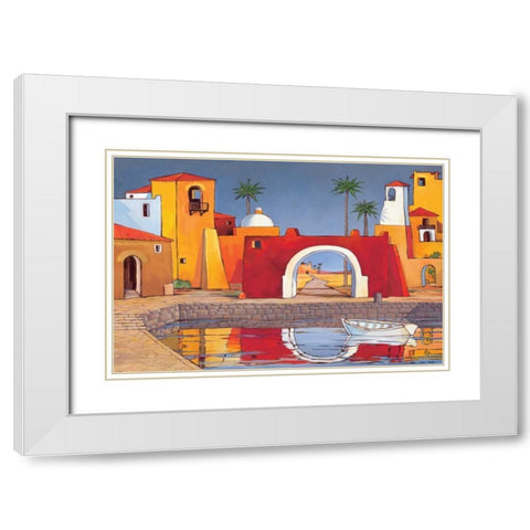 Puerto del Mar II White Modern Wood Framed Art Print with Double Matting by Brent, Paul