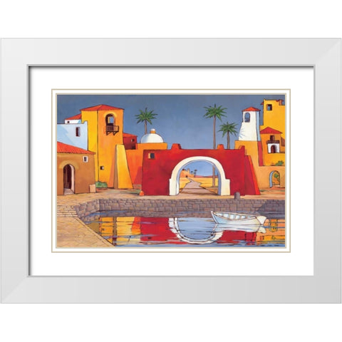 Puerto del Mar II White Modern Wood Framed Art Print with Double Matting by Brent, Paul