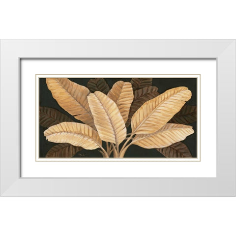 Calypso Leaves I White Modern Wood Framed Art Print with Double Matting by Brent, Paul