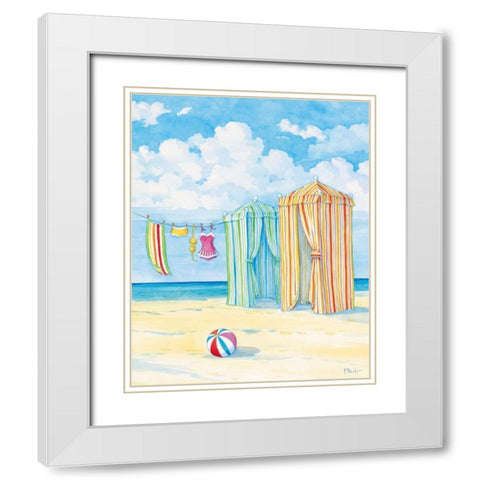 Oceanside II White Modern Wood Framed Art Print with Double Matting by Brent, Paul