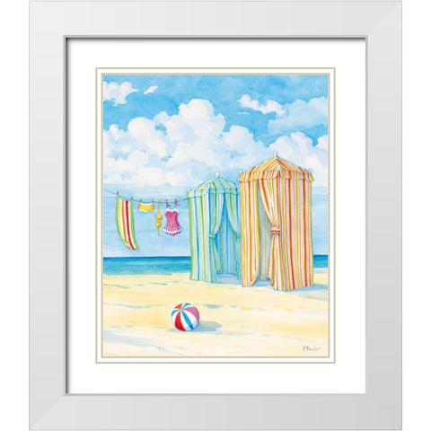 Oceanside II White Modern Wood Framed Art Print with Double Matting by Brent, Paul