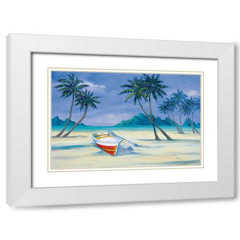 Archipelago I White Modern Wood Framed Art Print with Double Matting by Brent, Paul