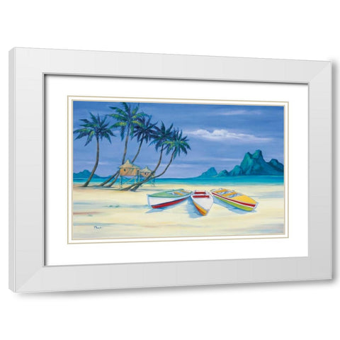 Archipelago II White Modern Wood Framed Art Print with Double Matting by Brent, Paul