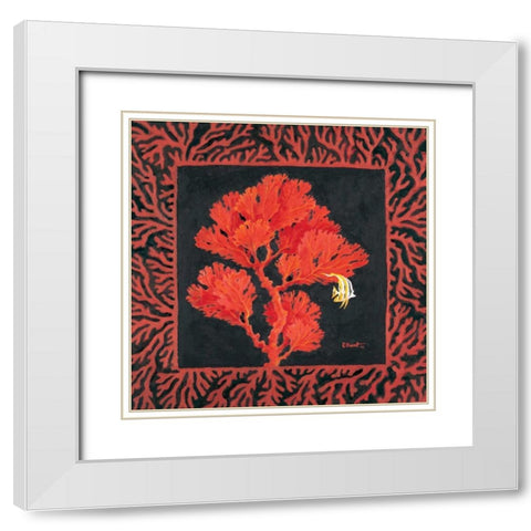 Sea Fan II White Modern Wood Framed Art Print with Double Matting by Brent, Paul