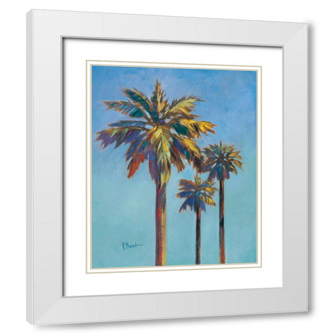 Santa Rita Palms I White Modern Wood Framed Art Print with Double Matting by Brent, Paul
