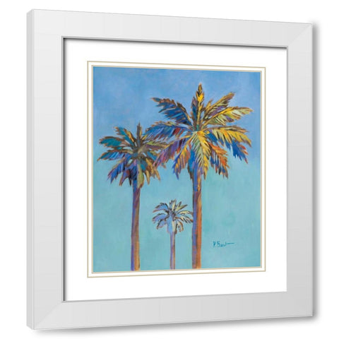 Santa Rita Palms II White Modern Wood Framed Art Print with Double Matting by Brent, Paul