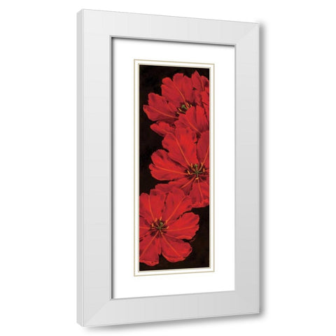 Bella Grande Tulips White Modern Wood Framed Art Print with Double Matting by Brent, Paul