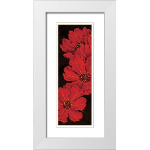 Bella Grande Tulips White Modern Wood Framed Art Print with Double Matting by Brent, Paul