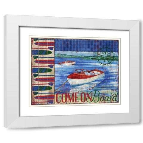Lake Time II White Modern Wood Framed Art Print with Double Matting by Brent, Paul
