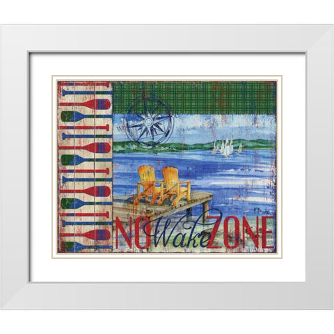 Lake Time III White Modern Wood Framed Art Print with Double Matting by Brent, Paul