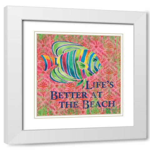 Kailua Cove III White Modern Wood Framed Art Print with Double Matting by Brent, Paul