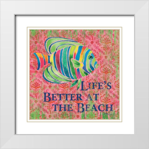 Kailua Cove III White Modern Wood Framed Art Print with Double Matting by Brent, Paul