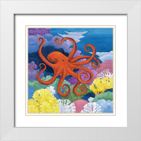 Under the Sea I White Modern Wood Framed Art Print with Double Matting by Brent, Paul