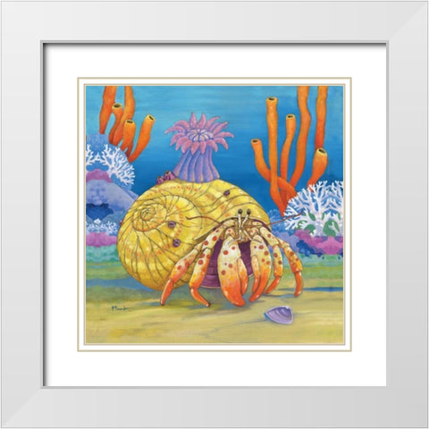 Under the Sea III White Modern Wood Framed Art Print with Double Matting by Brent, Paul