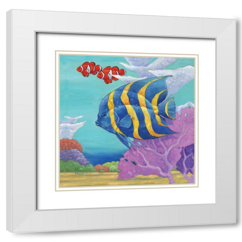 Under the Sea IV White Modern Wood Framed Art Print with Double Matting by Brent, Paul