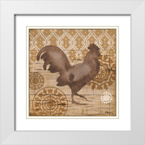 Woodland Ikat IV White Modern Wood Framed Art Print with Double Matting by Brent, Paul
