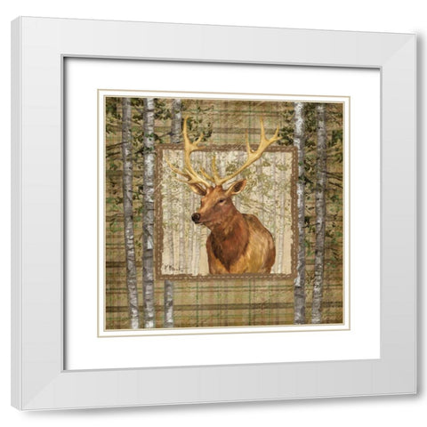 Lodge Portrait III White Modern Wood Framed Art Print with Double Matting by Brent, Paul
