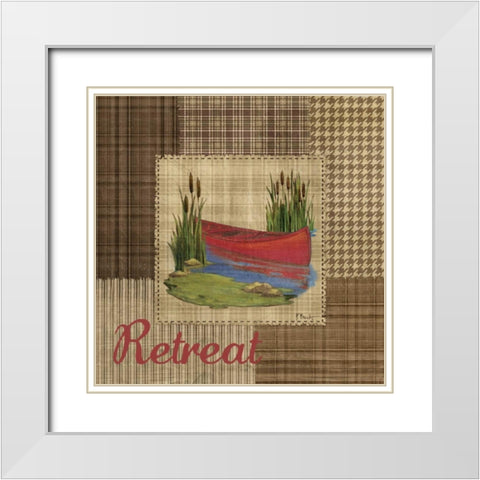 Leisure Lake I White Modern Wood Framed Art Print with Double Matting by Brent, Paul