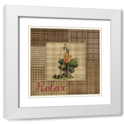 Leisure Lake II White Modern Wood Framed Art Print with Double Matting by Brent, Paul