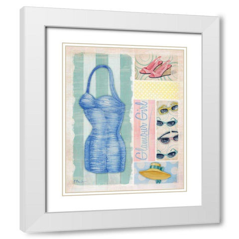 Glamour Girl I White Modern Wood Framed Art Print with Double Matting by Brent, Paul