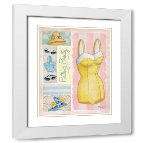 Glamour Girl II White Modern Wood Framed Art Print with Double Matting by Brent, Paul