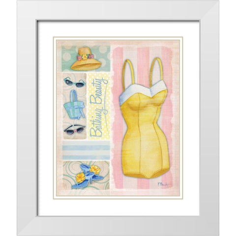 Glamour Girl II White Modern Wood Framed Art Print with Double Matting by Brent, Paul