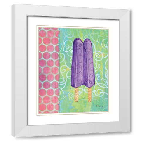 Frozen Delight III White Modern Wood Framed Art Print with Double Matting by Brent, Paul