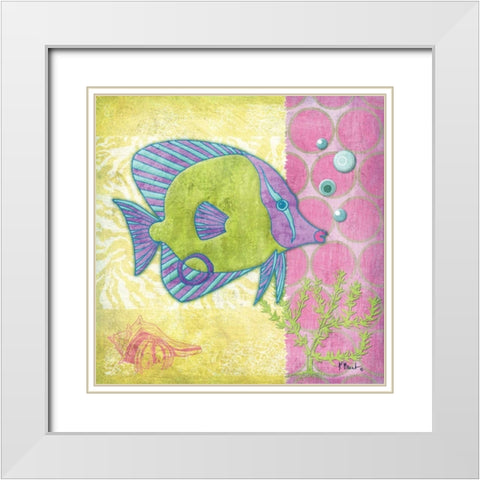Fantasy Reef VI White Modern Wood Framed Art Print with Double Matting by Brent, Paul