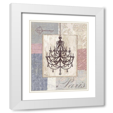 Boutique de Paris II White Modern Wood Framed Art Print with Double Matting by Brent, Paul