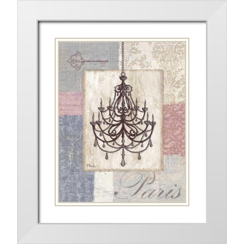 Boutique de Paris II White Modern Wood Framed Art Print with Double Matting by Brent, Paul