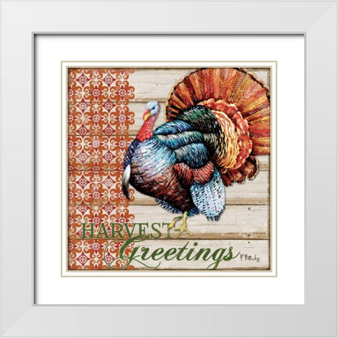 Give Thanks II White Modern Wood Framed Art Print with Double Matting by Brent, Paul