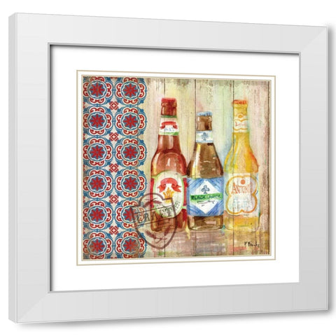Bellevue Beer I White Modern Wood Framed Art Print with Double Matting by Brent, Paul