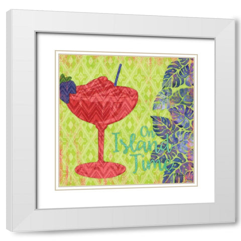 Island Breeze I White Modern Wood Framed Art Print with Double Matting by Brent, Paul