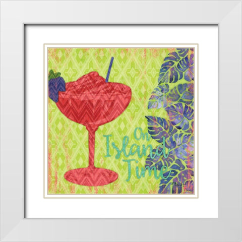 Island Breeze I White Modern Wood Framed Art Print with Double Matting by Brent, Paul