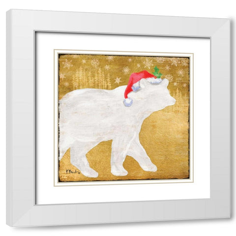 Gold Holiday I White Modern Wood Framed Art Print with Double Matting by Brent, Paul